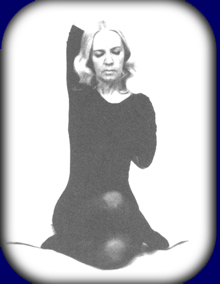 Eugenia doing Gomukhasana