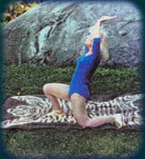 Eugenia in Step 5 of The Moon Salutation.