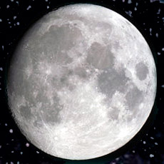 The full moon in all its glory as seen from the sun.
