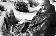 Ram Dass with Neem Karoli Baba